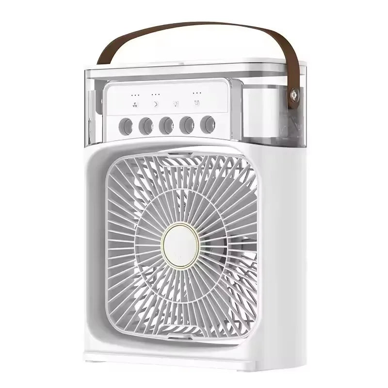 QShopping - Summer Cooling Fan 3 In 1 Portable Desktop Humidifier USB Mini Air Conditioner