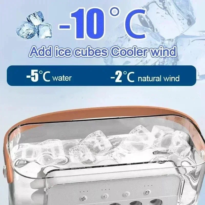 QShopping - Summer Cooling Fan 3 In 1 Portable Desktop Humidifier USB Mini Air Conditioner